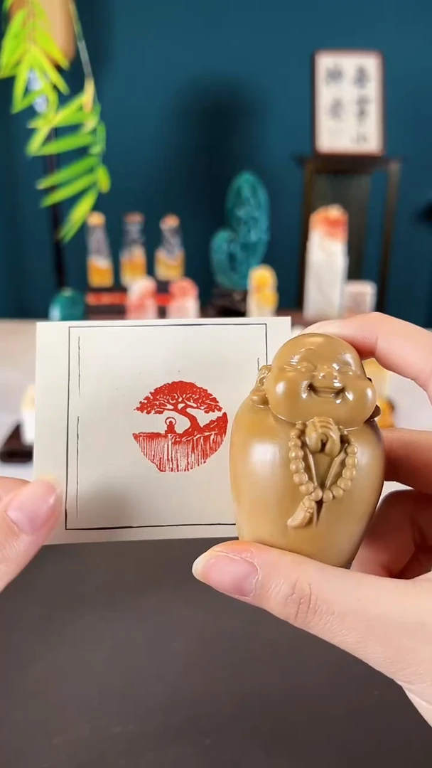 拓片用纸印石闲章一方佛造像