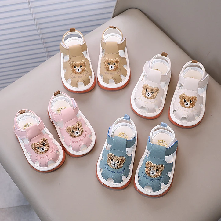 叫叫学步鞋婴儿软底男童防滑包头儿童宝宝凉鞋小朋友夏天鞋子童鞋
