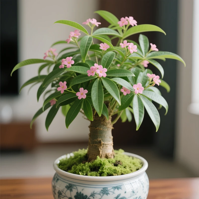 新品春季发财树盆栽春季爆款室内植物客厅常青吸甲醇办公室花卉