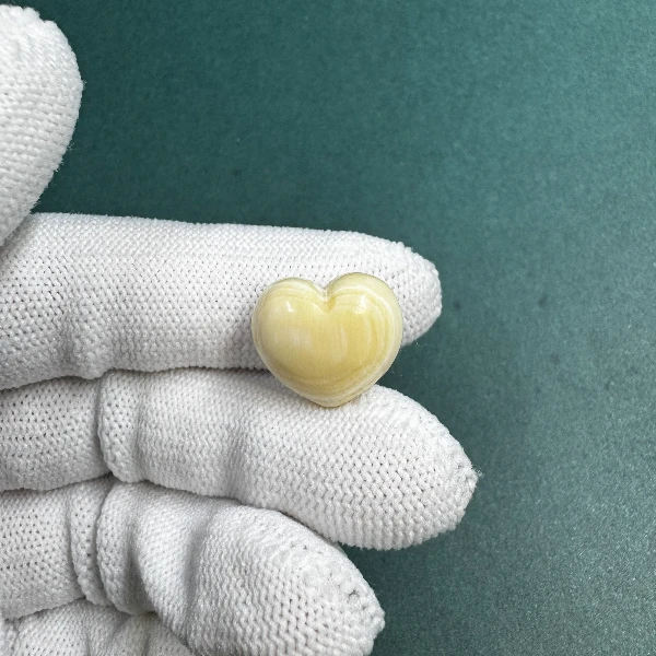 N1070天然猛犸牙爱心配饰 支持鉴定 假一罚四