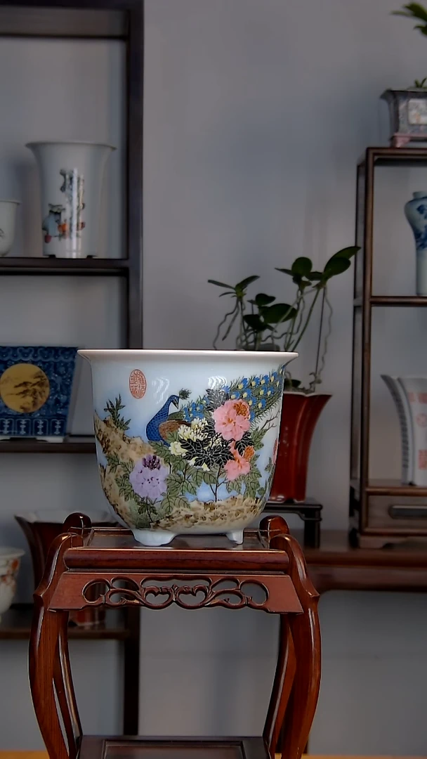 景德镇陶瓷手工花盆