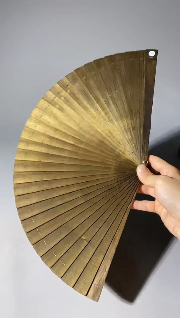 金丝楠225号24cm乌木金丝楠小叶桢楠扇子