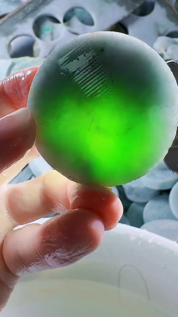 翡翠裸石缅甸翡翠A货文1324