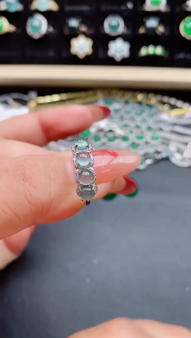 【闪购商品】翡翠戒指银S925镶嵌50850508