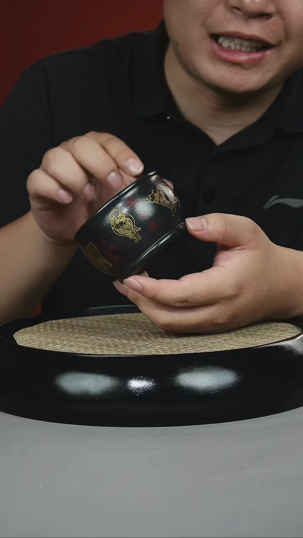 茶壶紫砂石黄 五牛杯