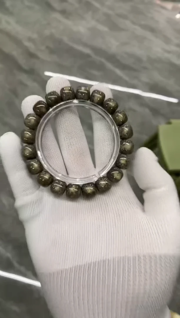 星月菩提手串226 石玉料糯冰12*11mm