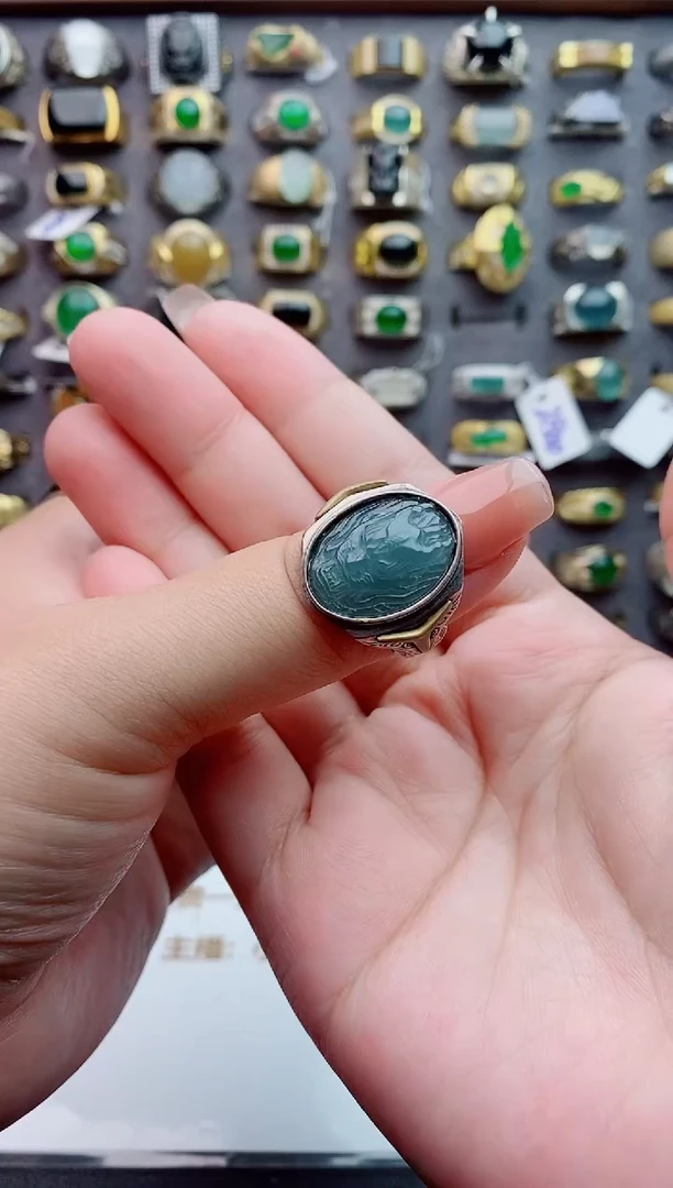 未镶嵌戒指翡翠天然翡翠男戒