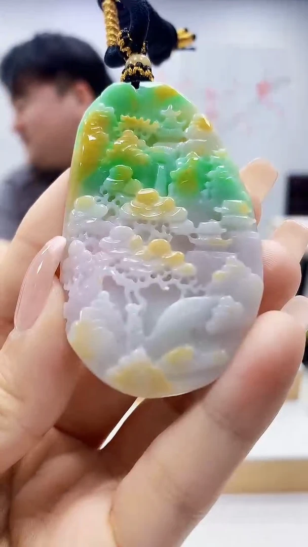 未镶嵌定制翡翠5060ty-毛货挂件6