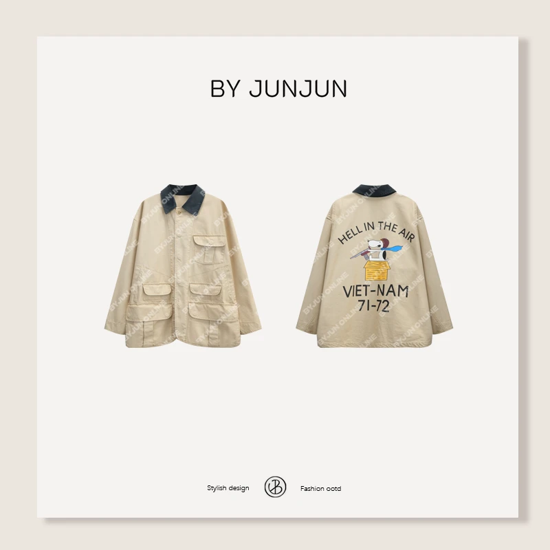 ByJunjun 2025春季新款【巴恩口袋】工装外套百搭休闲上衣C25W96019