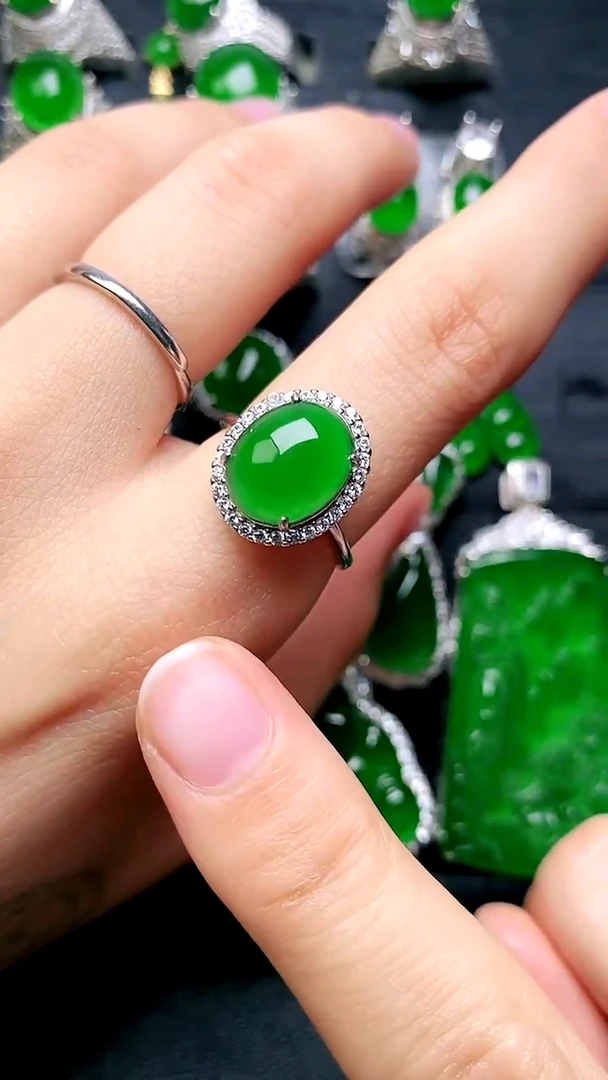 【闪购商品】翡翠戒指未镶嵌蛋面戒指