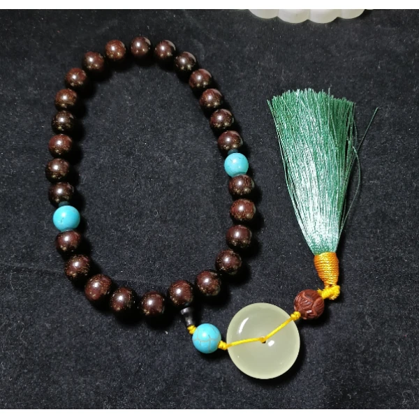 小叶紫檀平安扣手持无礼盒S1513