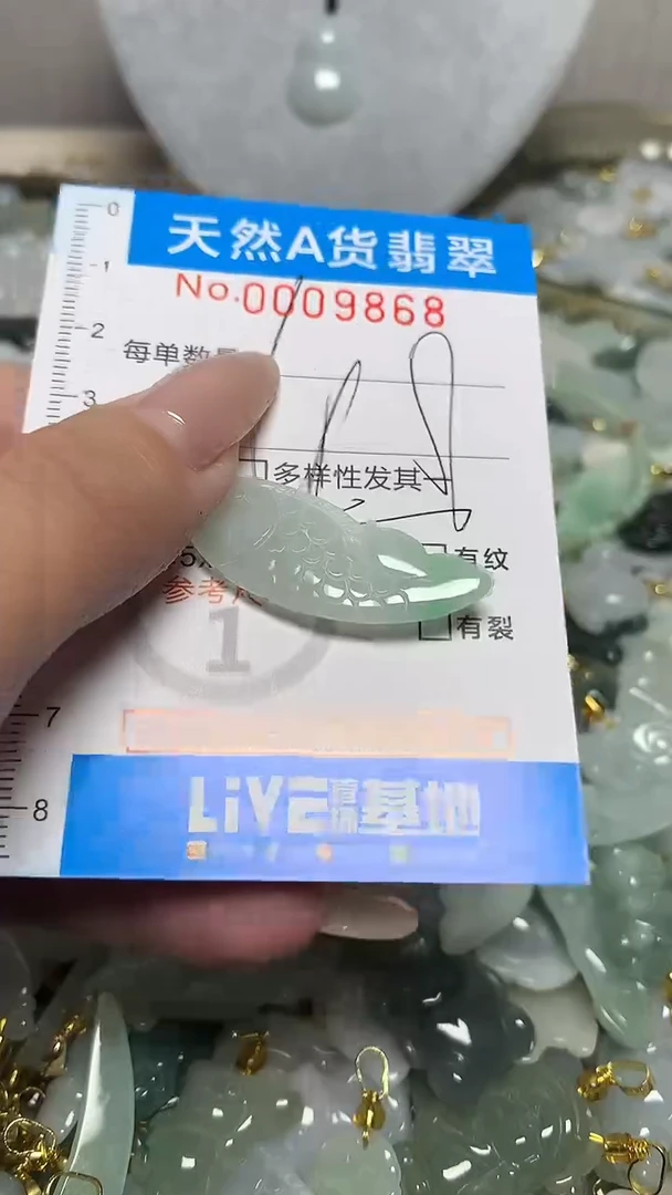 翡翠未镶嵌颈饰净货挂件-9868