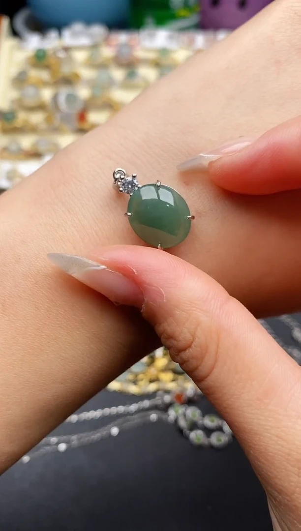 【闪购商品】翡翠戒指银S925镶嵌44444444+4