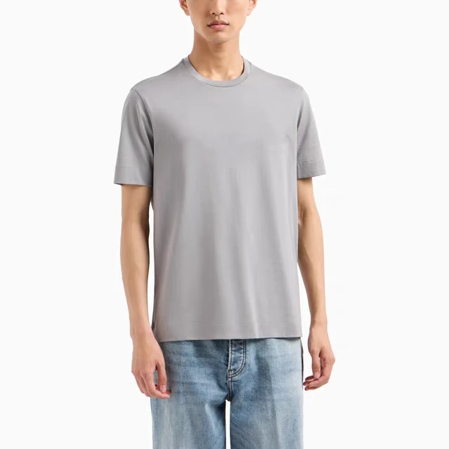 SC25235夏季舒适纯棉吸汗透气简约字母刺绣圆领T恤