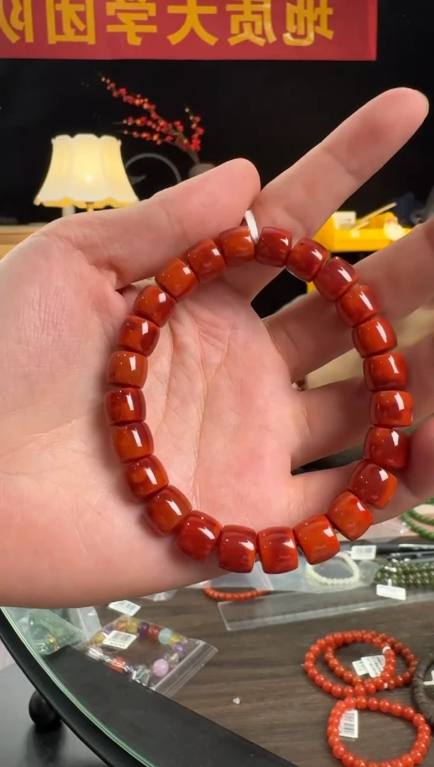 【闪购商品】南红玛瑙手串未镶嵌南红玛瑙直切桶珠单圈
