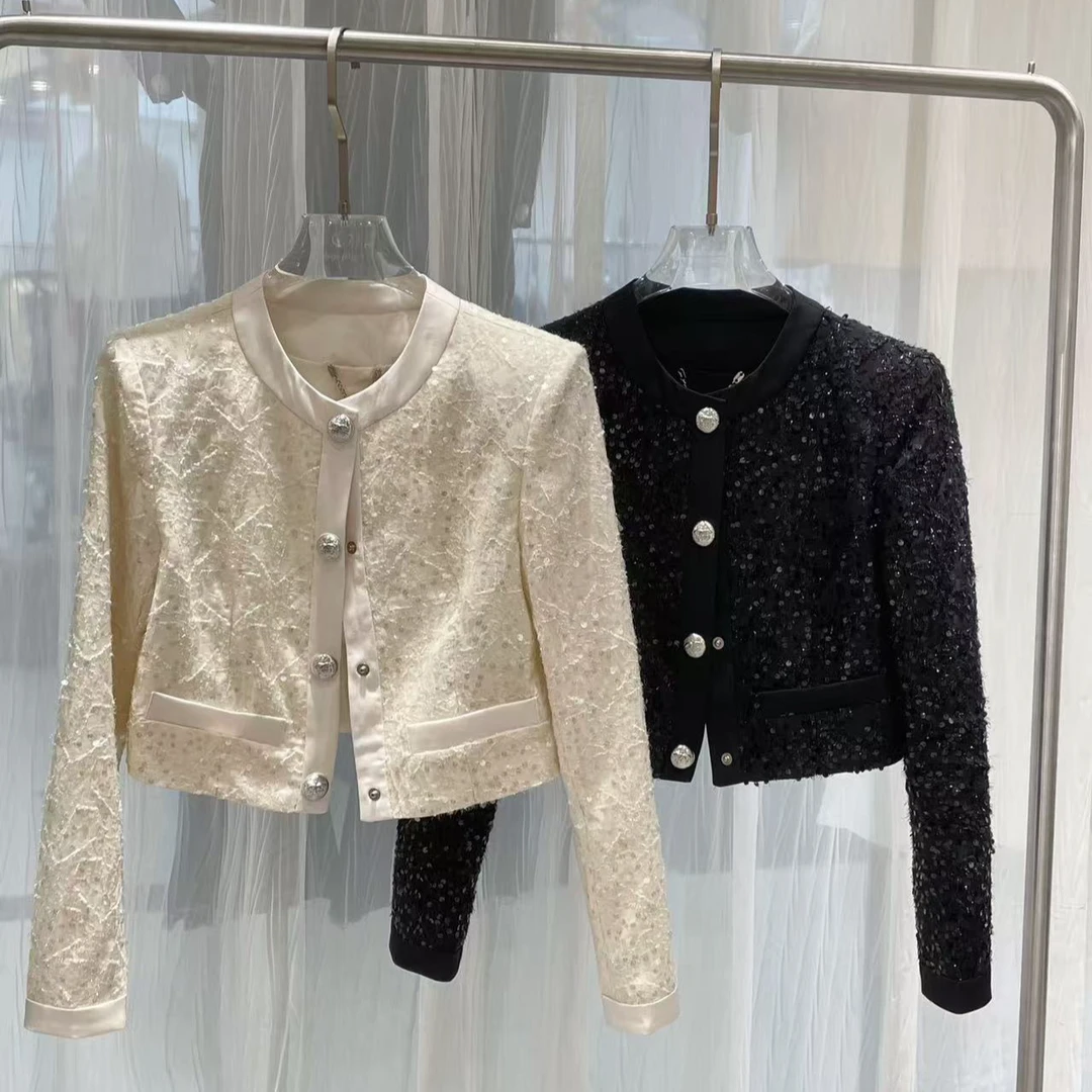 【漫老板】1711私服 定制轻奢小众超重工金丝亮片外套