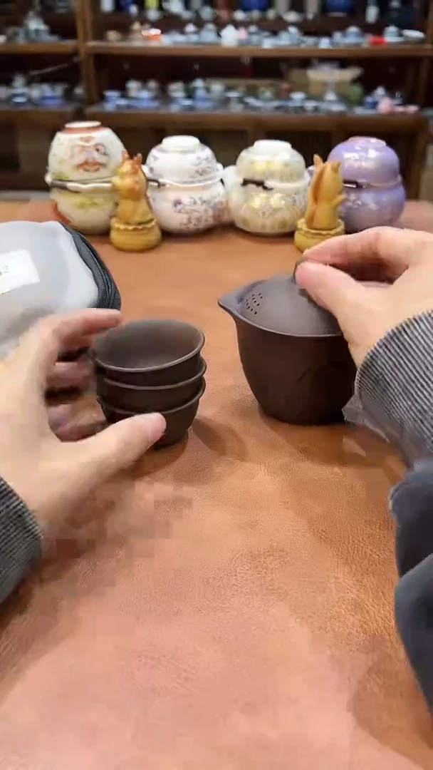真的很便宜会开片的旅行茶具