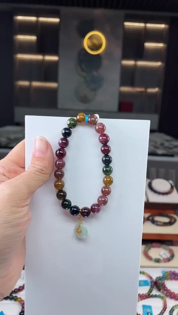 单圈手串未镶嵌碧玺（多样性发一条）Q