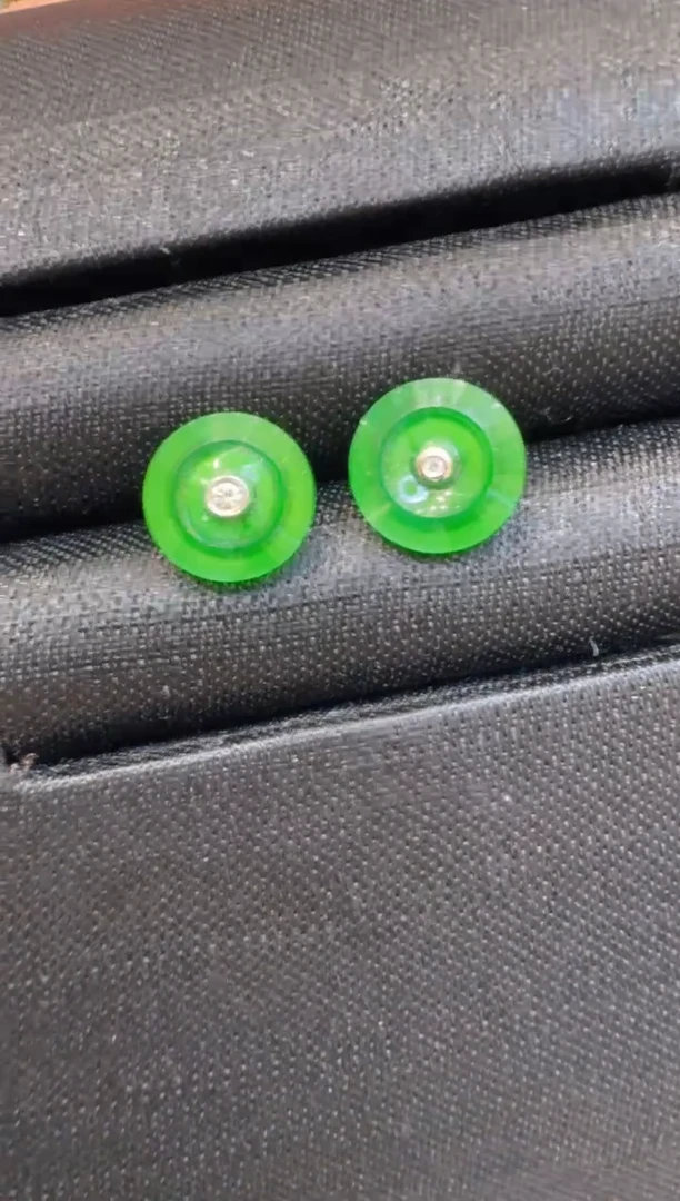 18K金镶嵌翡翠耳饰多样性团购发一件