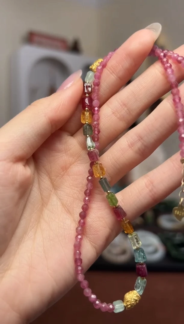 【闪购商品】碧玺颈饰未镶嵌 0818 多样性发其一