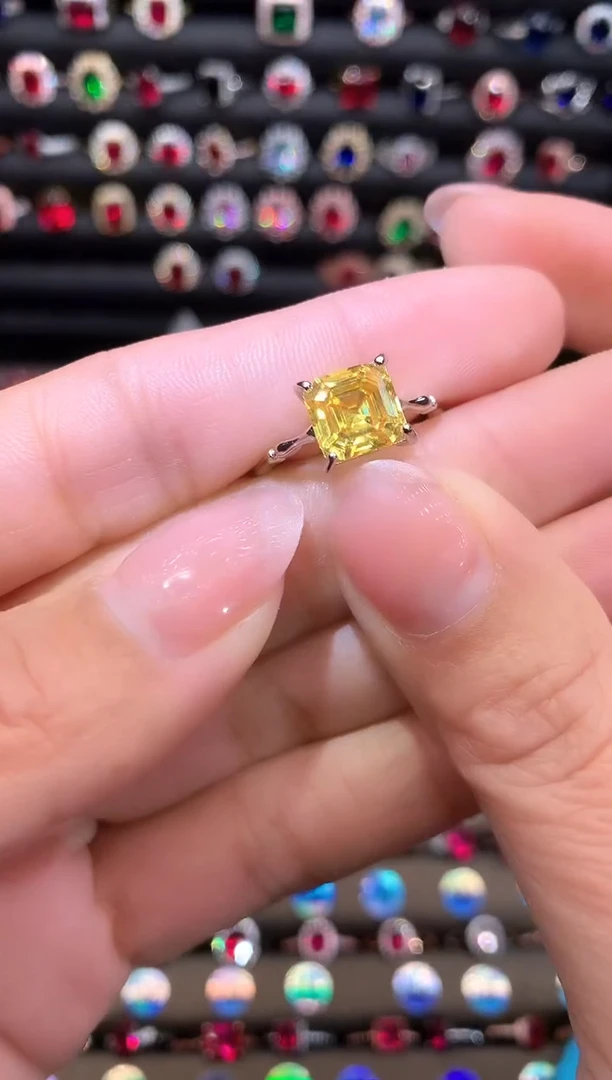 【闪购商品】水晶戒指银S925镶嵌8白