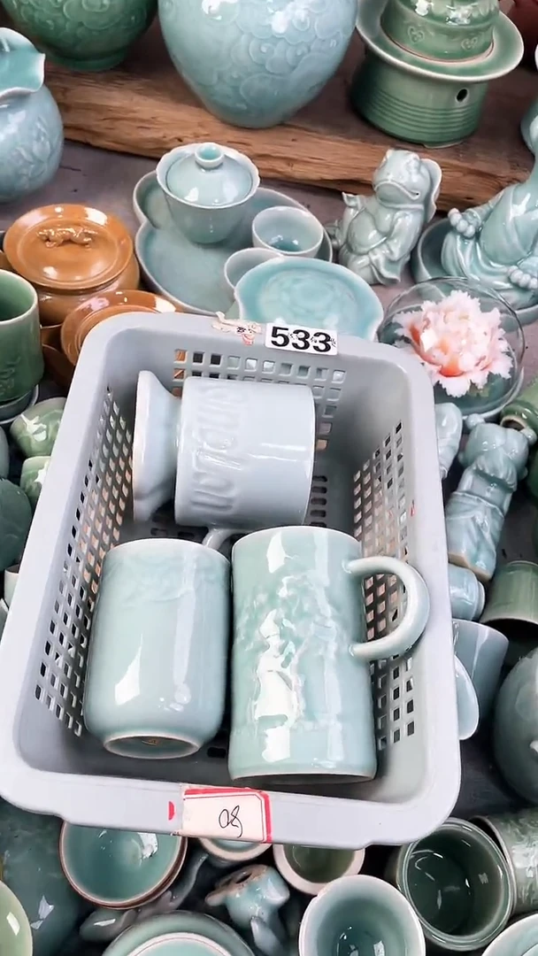 533号3样特价福利 微瑕 慧仙青瓷