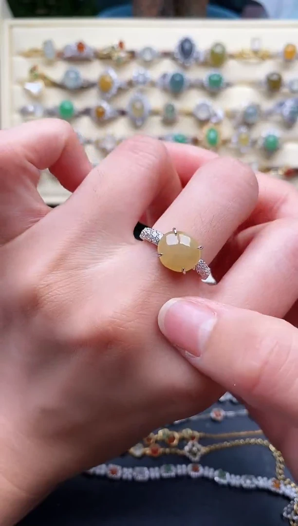 翡翠戒指银S925镶嵌11111111+1