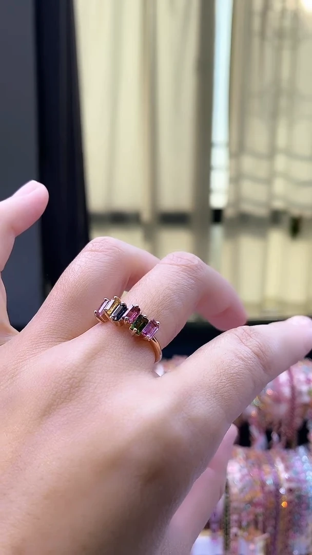 【闪购商品】碧玺戒指银S925镶嵌55555555555