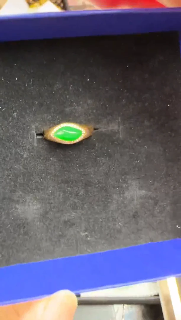 未镶嵌戒指翡翠马眼翡翠戒指