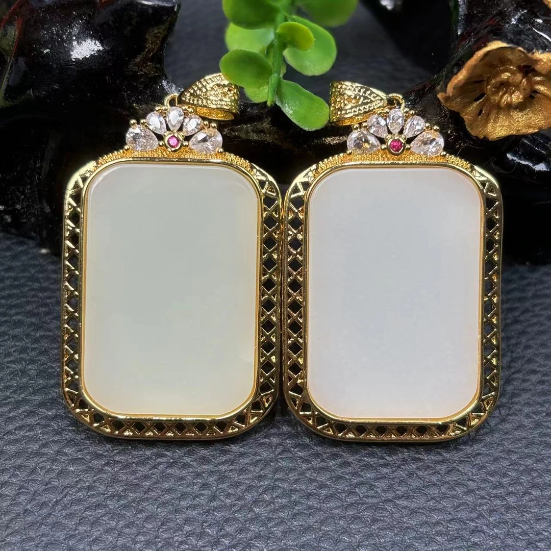 HT4532-和田玉无事牌吊坠--多样性其一WR