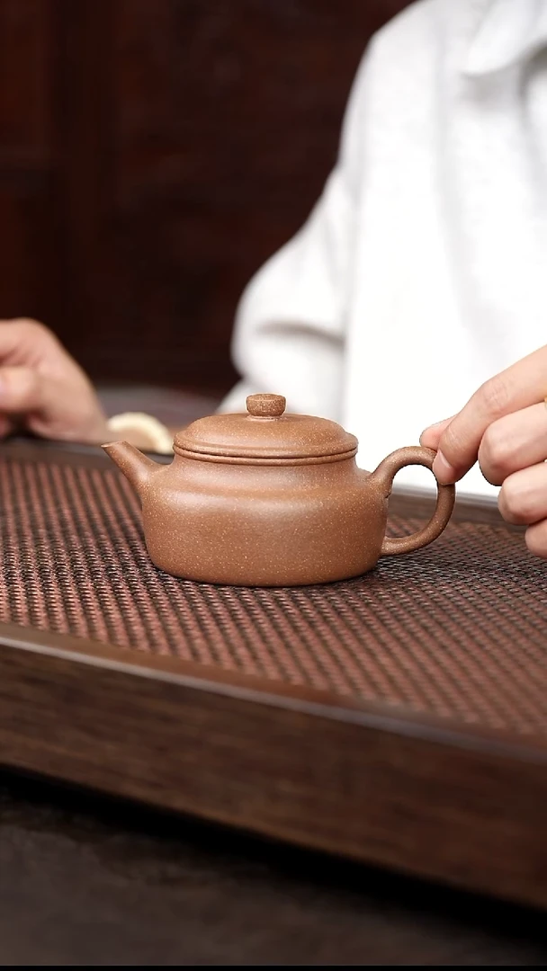 茶壶紫砂青降坡扁德中