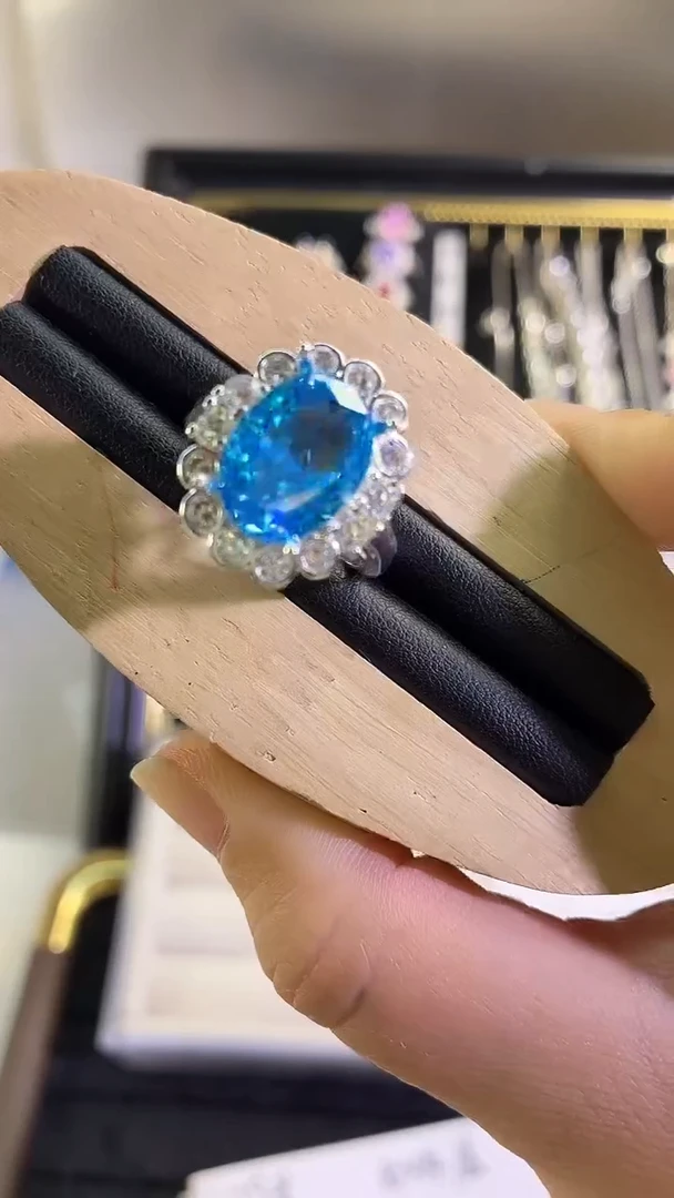 锆石铜合金31号 10*14蛋形 冰花空托