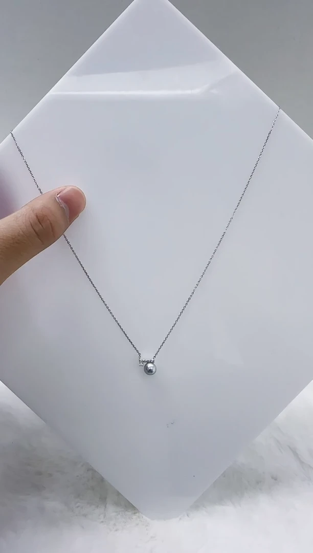 银S925镶嵌海水珍珠DA珍珠吊坠6  y098