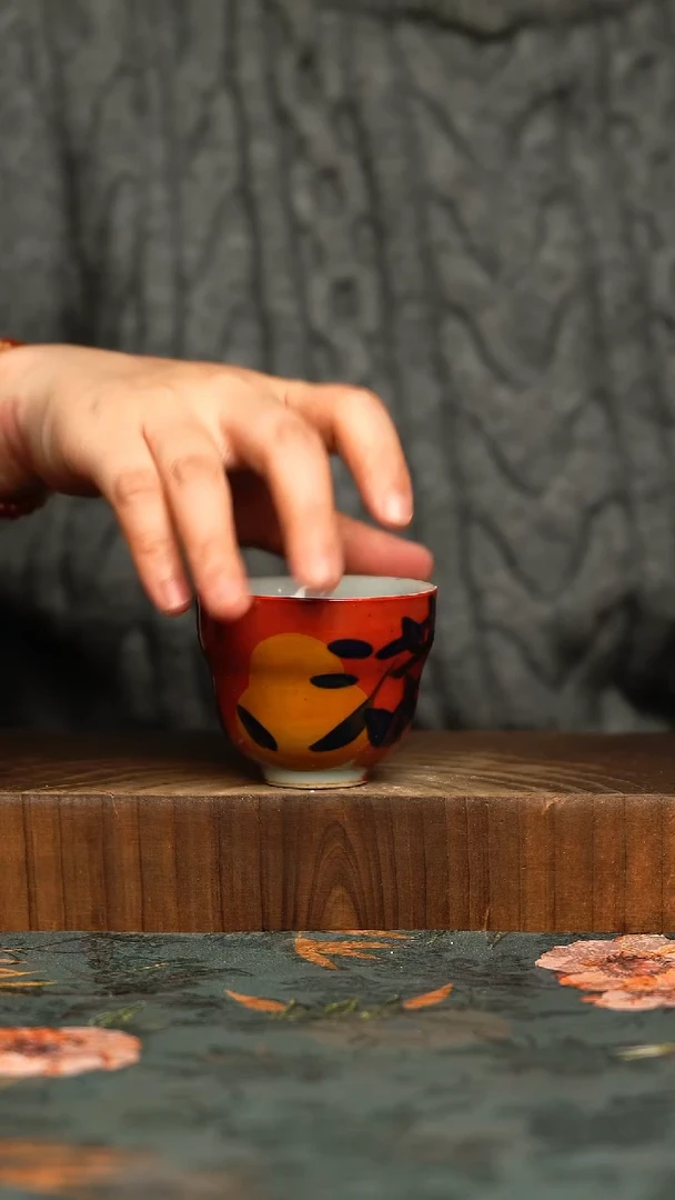 杯釉下彩手工手绘同款陶器