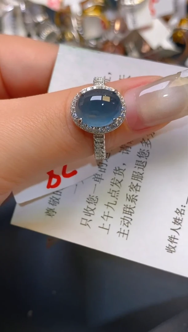 【闪购商品】翡翠耳饰银S925镶嵌天然A货翡翠1