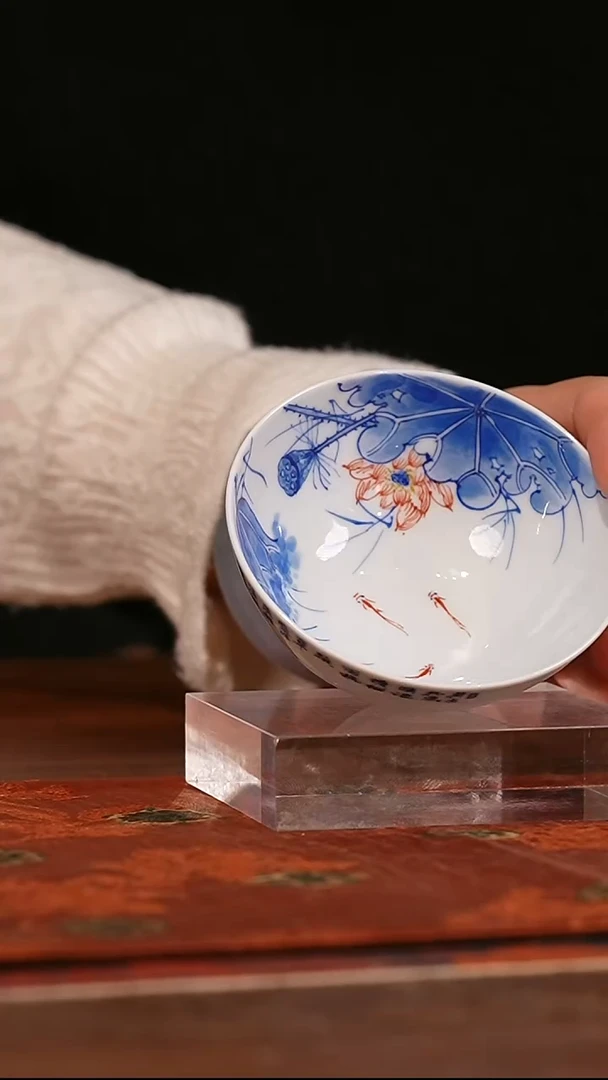瓷姑娘-小桥窑荷花主人杯-彩云老师