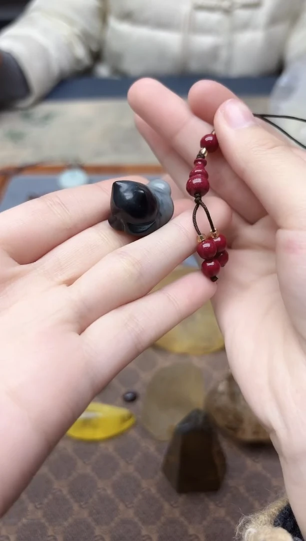 天然辰砂拽*朱砂挂件SY