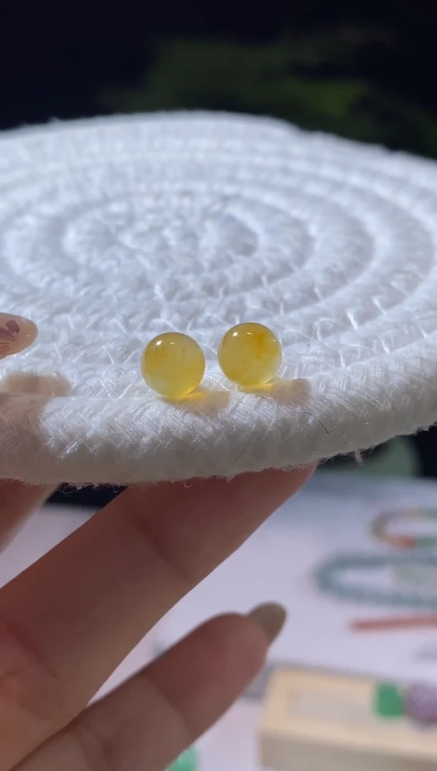 未镶嵌定制翡翠卡7冰黄珠珠多样性发货一个 买断不退不换