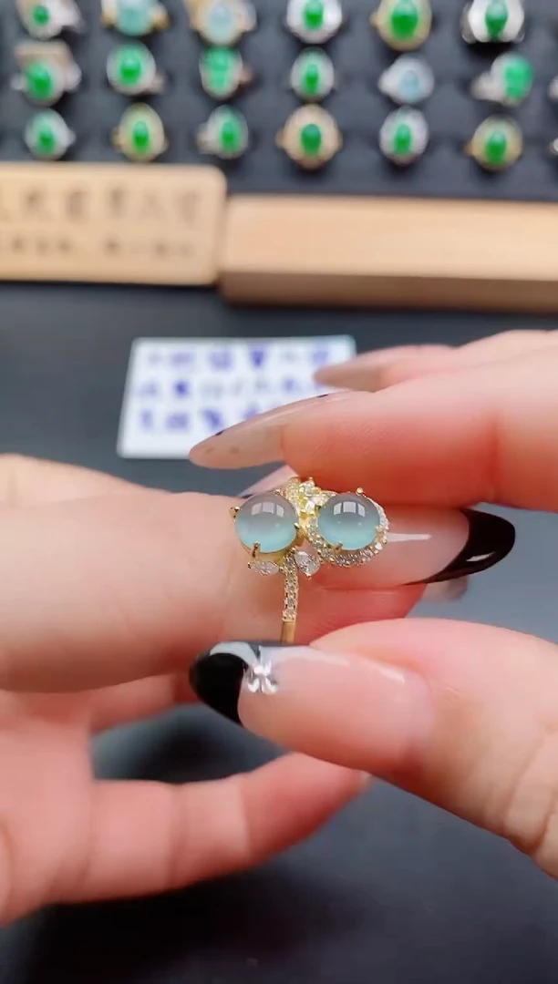 银S925镶嵌戒指翡翠21