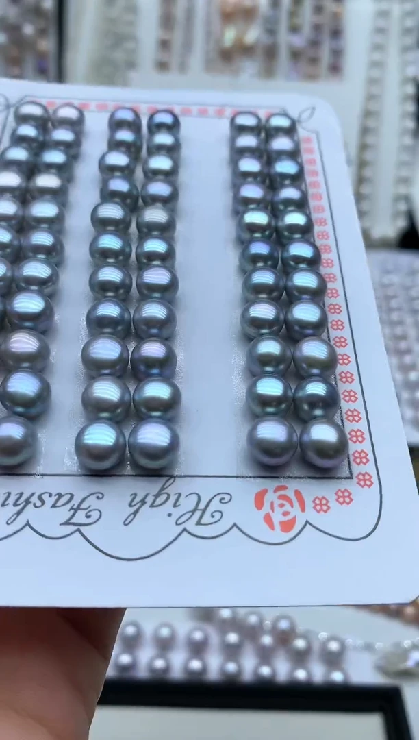 【闪购商品】淡水珍珠耳饰银S925镶嵌多样性发其一7mm