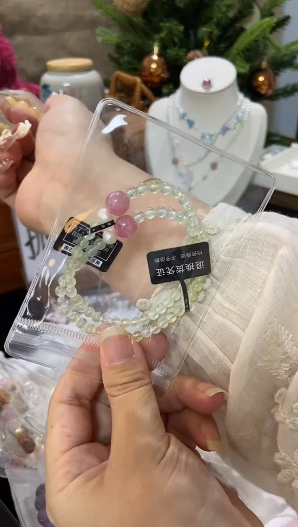 水晶手串未镶嵌孤品捡漏均匀瑕疵介意勿拍