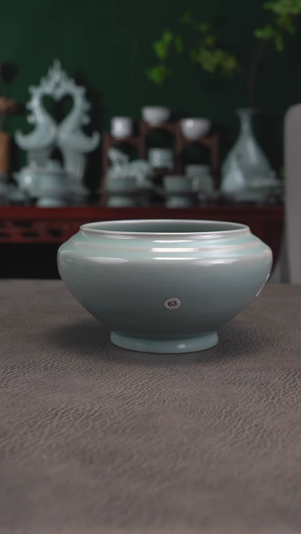 天蓝釉63号鸡心洗二级品简包-二