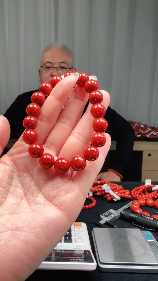 未镶嵌多样性发一件南红玛瑙【高货】锦红11mm保山圆珠单圈