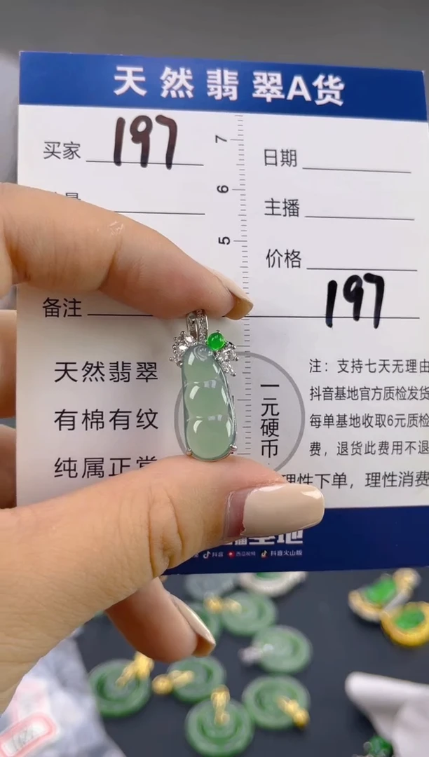 翡翠未镶嵌颈饰天然A货翡翠   197