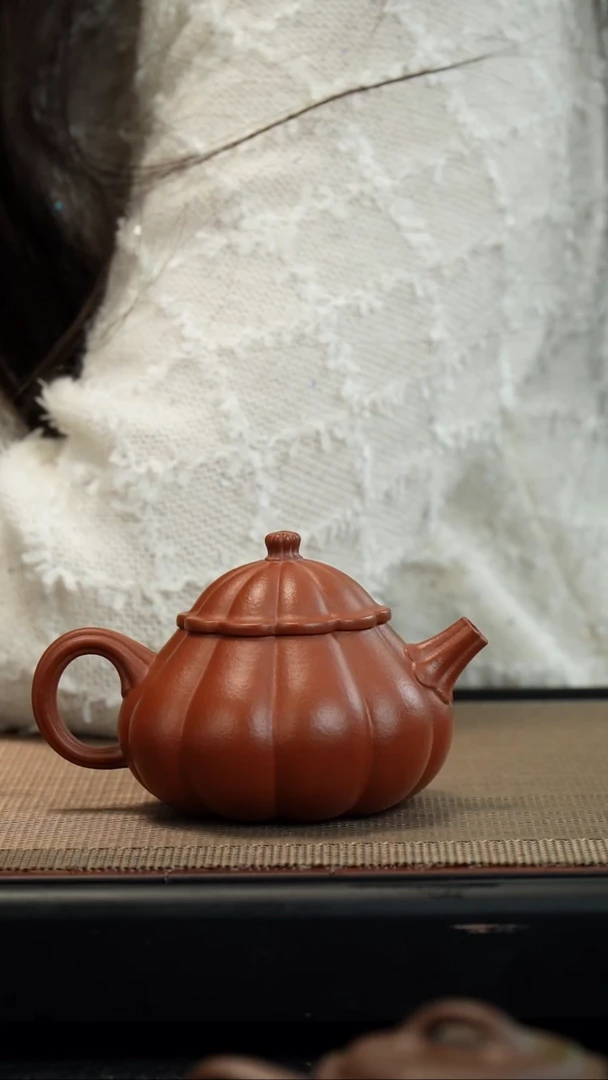 【闪购商品】紫砂茶壶生砂朱泥筋纹文旦礼盒带