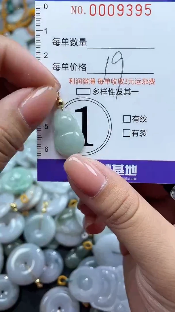 翡翠未镶嵌颈饰09395