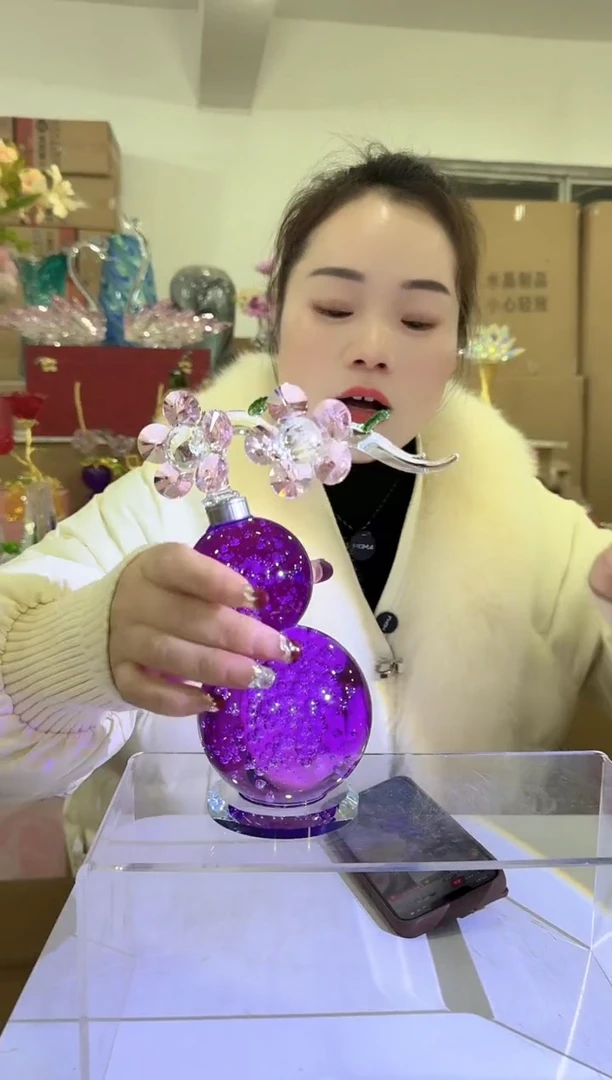 【闪购商品】无铅玻璃迪喜花器-o-早71 双花葫芦