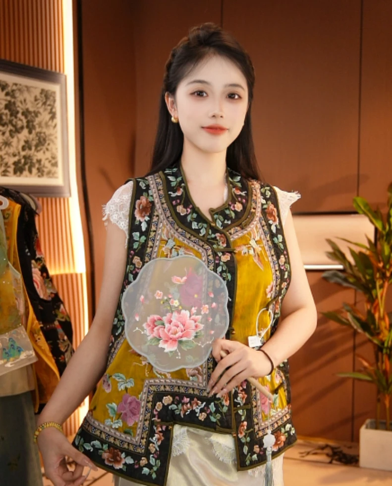 朱门贵人/新中式马甲国风女装精美上衣2025b3672小美1-大女王仓