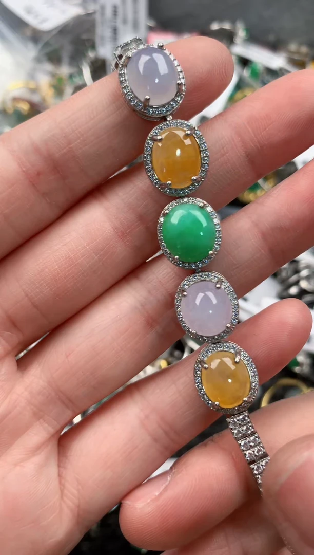 银S925镶嵌戒指翡翠333---10