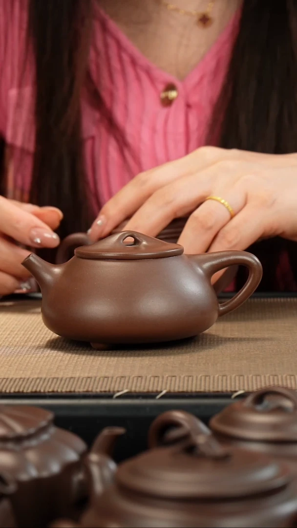 茶壶紫砂老紫泥锦州石瓢